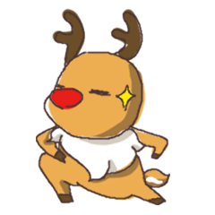 [LINEスタンプ] elk+Santa Claus