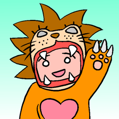 [LINEスタンプ] ライオン衣装の勇気くん
