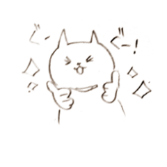 [LINEスタンプ] tegaki nekonoko