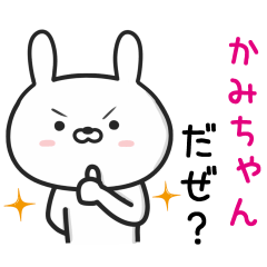 [LINEスタンプ] 【かみちゃん】が使ううさぎ