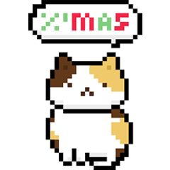 [LINEスタンプ] Three Color Cat - X'mas n HNY