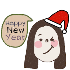 [LINEスタンプ] Kay in December, All the best.
