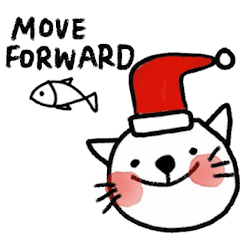 [LINEスタンプ] Cute Cat,Merry x'mas and Happy New year.