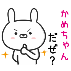 [LINEスタンプ] 【かめちゃん】が使ううさぎ