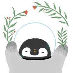 [LINEスタンプ] Space Penguin