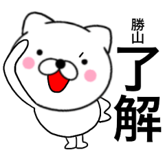 [LINEスタンプ] 【勝山】が使う主婦が作ったデカ文字ネコ