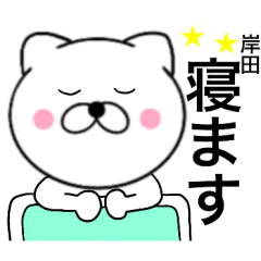 [LINEスタンプ] 【岸田】が使う主婦が作ったデカ文字ネコ