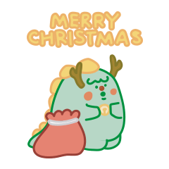 [LINEスタンプ] Little Dinosaur, DINOZE (Christmas ver.)