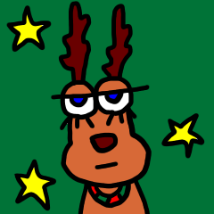 [LINEスタンプ] たまに無気力なトナカイ