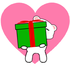 [LINEスタンプ] Poki Bear - Xmas Eve