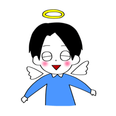[LINEスタンプ] 黒い髪の毛の男の子