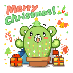 [LINEスタンプ] sanbear-Merry Christmas