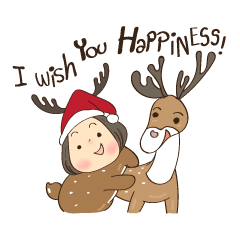 [LINEスタンプ] Happy Girl And Happy Christmas Day