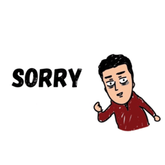 [LINEスタンプ] sorry again