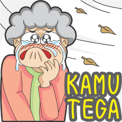 [LINEスタンプ] Ekspresi Lucu Oma Kribo