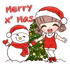 [LINEスタンプ] Merry Christmas with santa Nami