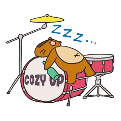 [LINEスタンプ] ドラム大好き「ぽこタン」