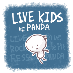 [LINEスタンプ] LIVE KIDS な PANDAの画像（メイン）