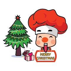 [LINEスタンプ] Cheerful Christmas Chefの画像（メイン）
