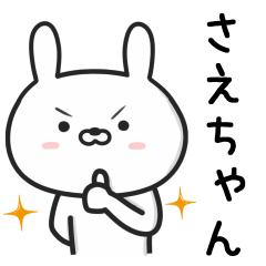 [LINEスタンプ] 【さえちゃん】が使ううさぎ