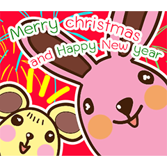 [LINEスタンプ] Miki ＆ Mumu Merry X'mas ＆ Happy New Year