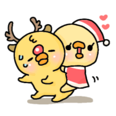 [LINEスタンプ] ぴよぴよ夫婦♡クリスマス＆お正月の画像（メイン）