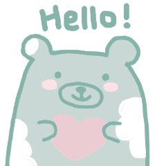 [LINEスタンプ] Cute Bear - greeting