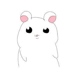 [LINEスタンプ] ずっと見てくるハムスター