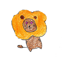 [LINEスタンプ] ふわふわしてるライオン