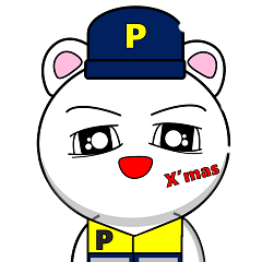 [LINEスタンプ] just like Xmas bear