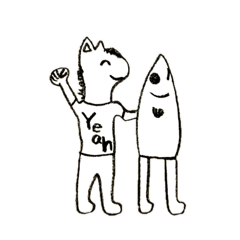 [LINEスタンプ] 馬と魚のシュールなスタンプ