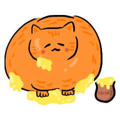 [LINEスタンプ] 控えめな太った猫