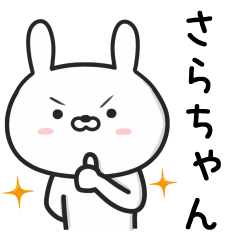 [LINEスタンプ] 【さらちゃん】が使ううさぎ