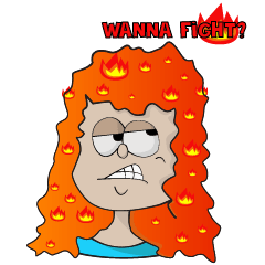 [LINEスタンプ] Mrs. angie very angry