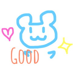 [LINEスタンプ] 水色のくま
