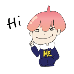 [LINEスタンプ] pinkyboy
