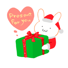 [LINEスタンプ] ただのうさぎ（クリスマス）
