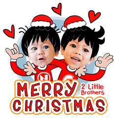 [LINEスタンプ] Merry Christmas with 2 Little brothers.