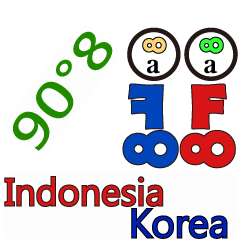 [LINEスタンプ] 90°8 インドネシア 韓国の画像（メイン）