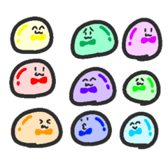 [LINEスタンプ] そこはかとなく丸い 9色のやつら。