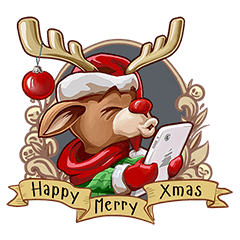 [LINEスタンプ] Rudy's Happy Holidays