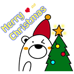 [LINEスタンプ] WhiteBear Christmas