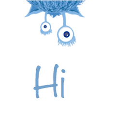 [LINEスタンプ] Blue Furry Monster