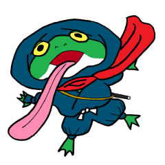 [LINEスタンプ] 舌のながーいガマ忍者