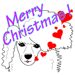 [LINEスタンプ] 犬と クリスマス 2：トイプードル