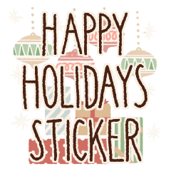 Happy Holidays Sticker:Christmas message