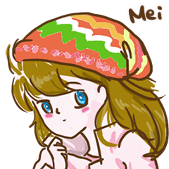 [LINEスタンプ] Mei is cold 1の画像（メイン）