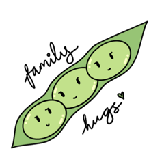 [LINEスタンプ] Edamame Family