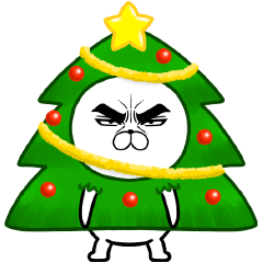 [LINEスタンプ] 目ヂカラ☆にゃんこ達のクリスマスの画像（メイン）