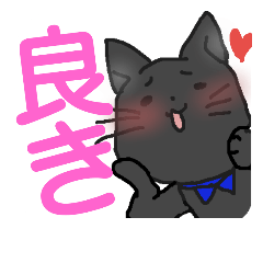 [LINEスタンプ] 黒ネコひじり